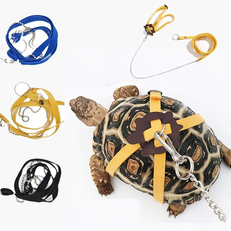 Water Dish Reptile - Szelki dla żółwia ze smyczą, pas