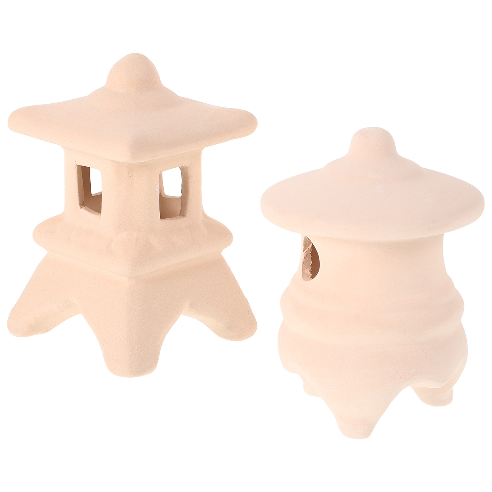 Hide Cave Ceramic - 2 szt. ceramicznych dekoracji do akwarium,